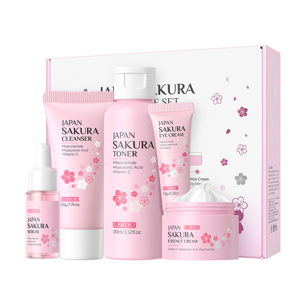 LAIKOU Sakura 5pcs Skin Care K - огляд і ціна Korean Skincare Routine