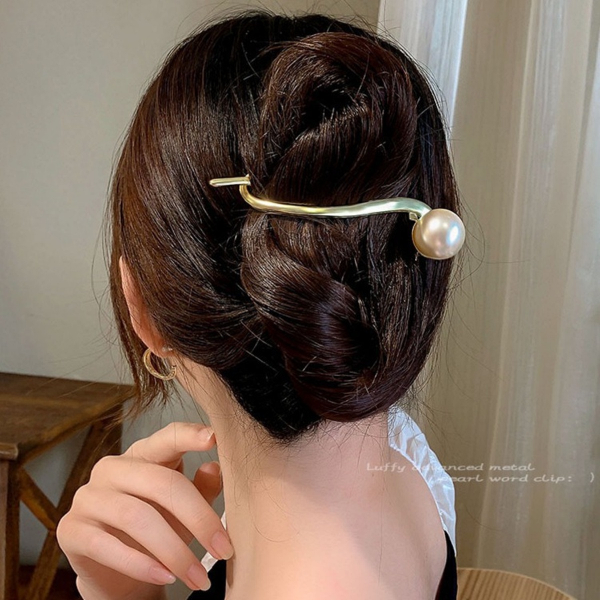 Elegant Glitter Pearl Hair Cli - огляд і ціна Lifestyle In Korean