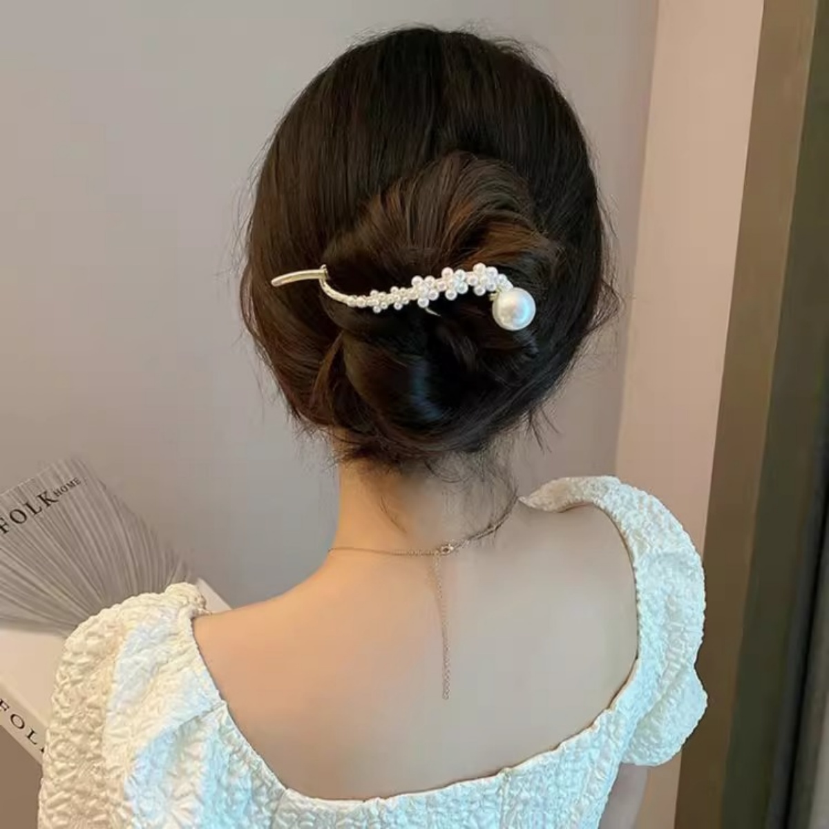 Elegant Glitter Pearl Hair Cli - огляд і ціна Lifestyle In Korean