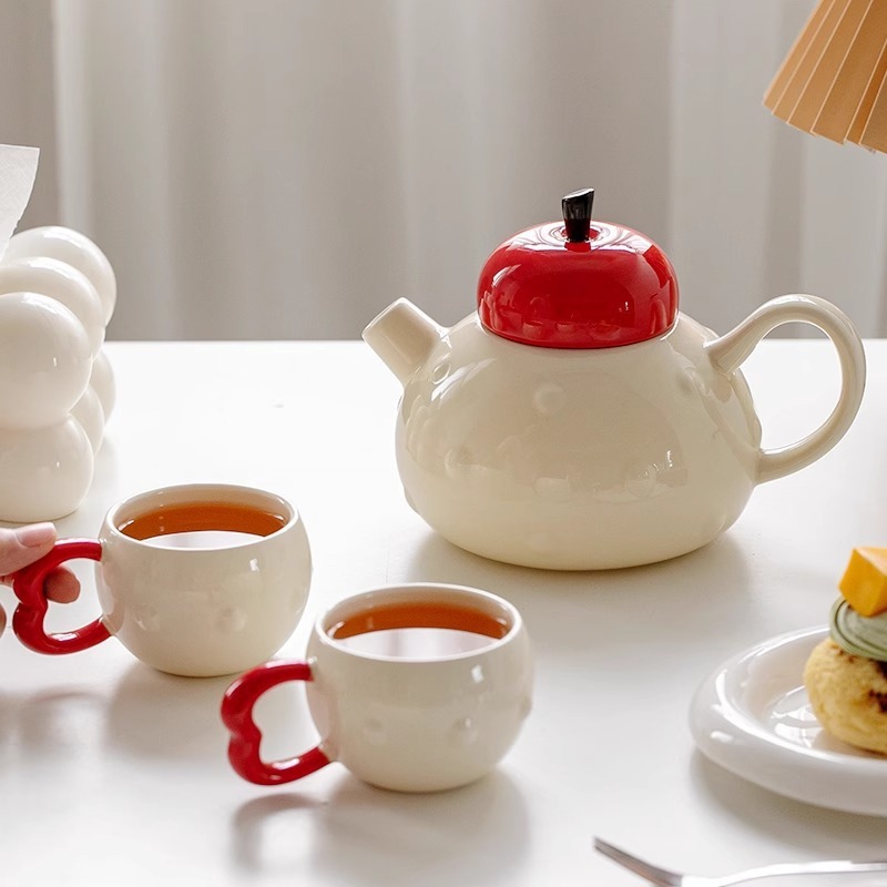 Korean Creative Cartoon Apple  - огляд і ціна Korean Tea Set