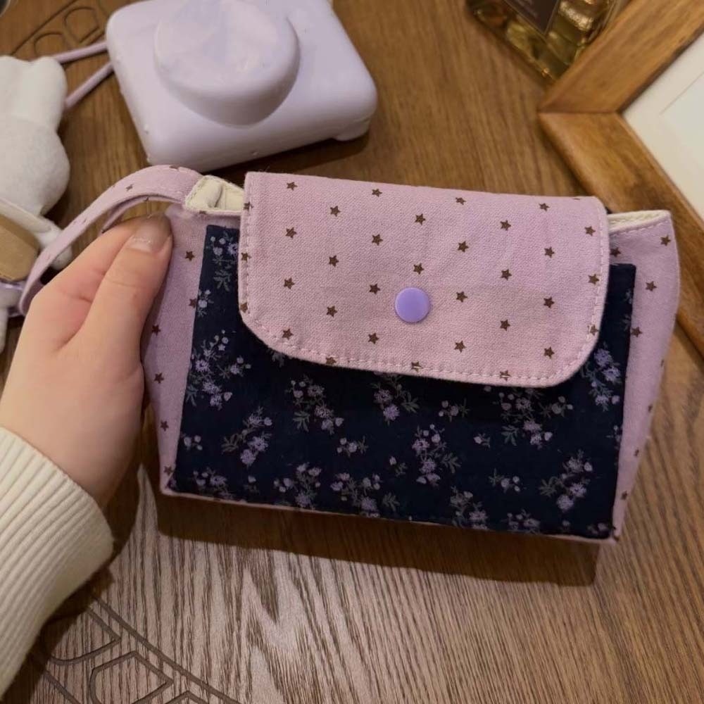 Purple Print Floral Makeup Bag - огляд і ціна Lifestyle In Korean