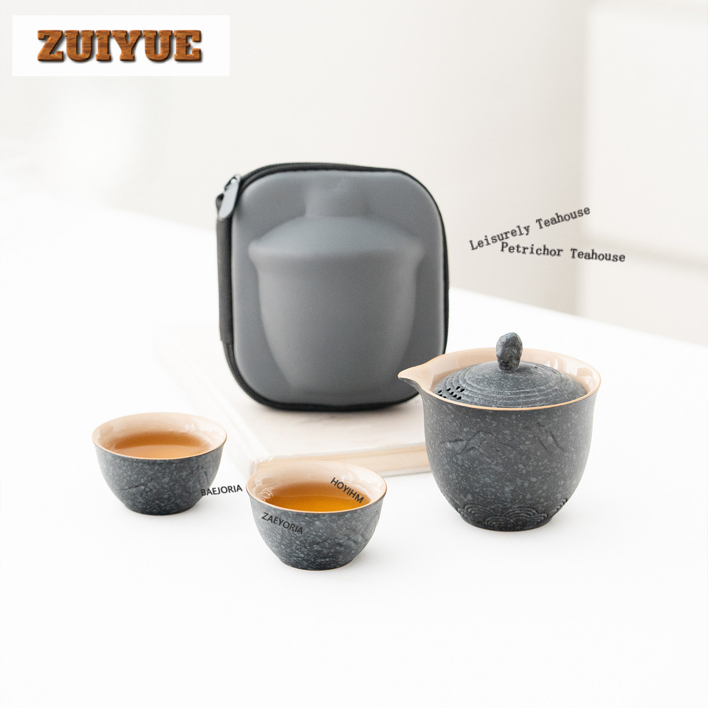 Black Pottery Travel Tea Set K - огляд і ціна Korean Tea Set