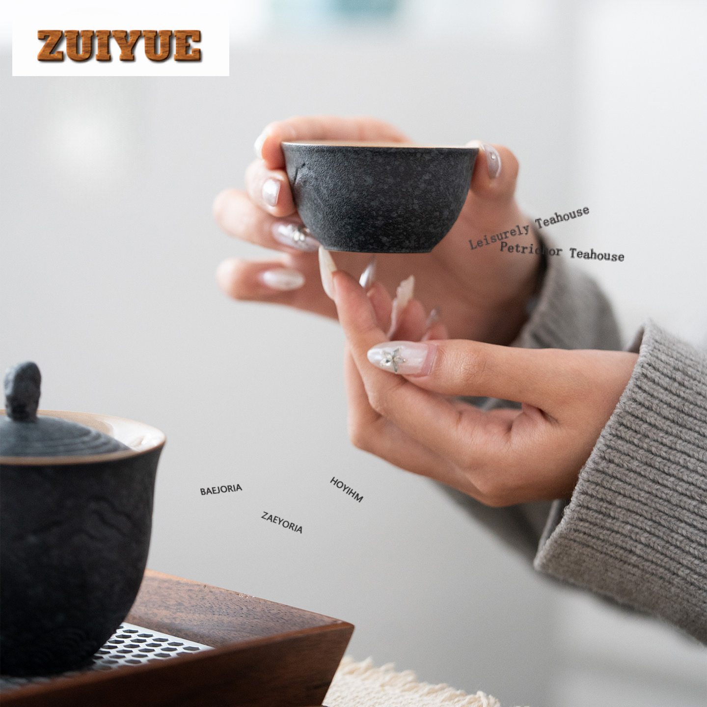 Black Pottery Travel Tea Set K - огляд і ціна Korean Tea Set