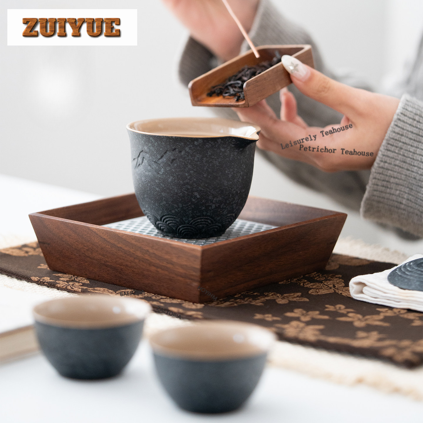 Black Pottery Travel Tea Set K - огляд і ціна Korean Tea Set