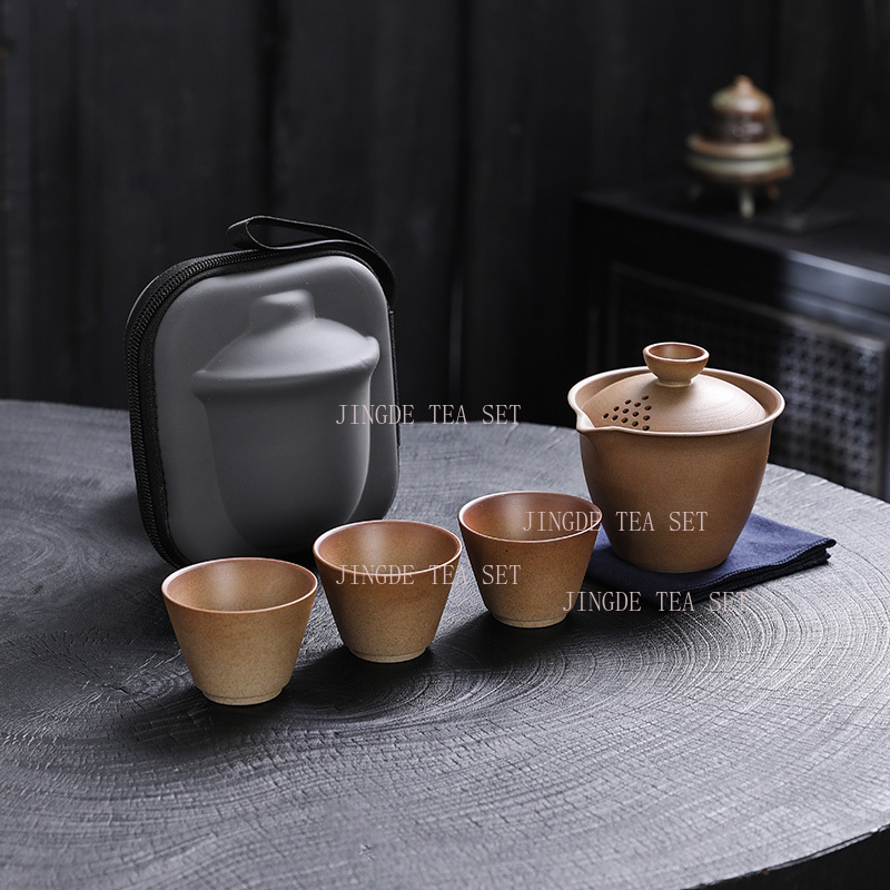 Rough Pottery Portable Travel  - огляд і ціна Korean Tea Set