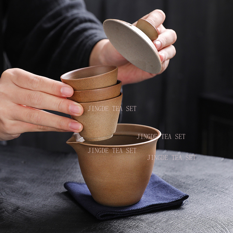 Rough Pottery Portable Travel  - огляд і ціна Korean Tea Set